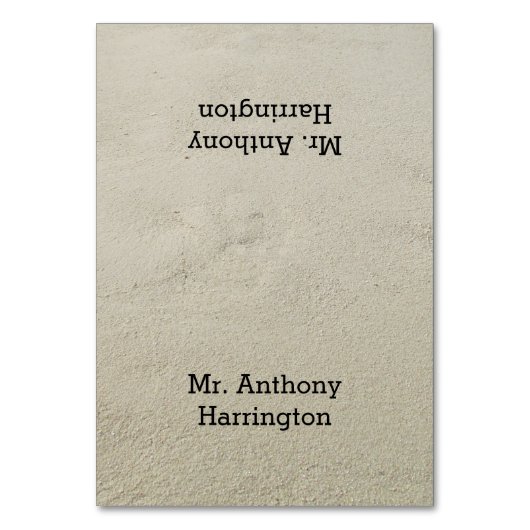 Plage Nom de sable Modèle Cartes de place (Par défaut)