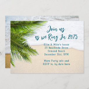 Plage Nouvel An Eve Party Invitation