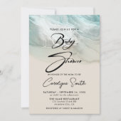 Plage Océan Baby shower Invitation (Devant)