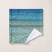 Plage Océan Calme Vagues Ensemble de serviettes (Gant de toilette)