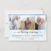 Plage Océan Photo Funéraire Sympathie Merci (Devant)