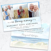 Plage Océan Photo Funéraire Sympathie Merci