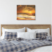 Plage Ocean Sunset Sunrise Photographie Toile Prin (Insitu(Chambre))