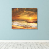 Plage Ocean Sunset Sunrise Photographie Toile Prin (Insitu (Plancher de Bois))