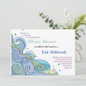 Plage Ocean Wave Bar Invitation Bat mitzvah (Debout devant)