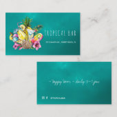 Plage océane cartes de visite tropicaux (Devant / Derrière)