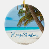 Plage Ornements de Noël Céramique Palmier (Dos)
