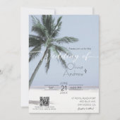 Plage Palm Tree Faire-part de mariage à thème Modè (Devant)