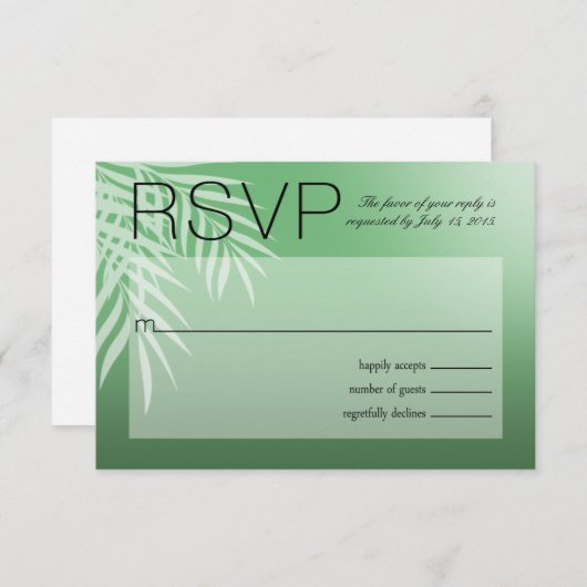Plage Palm Tree Silhouette RSVP | jade (Devant / Derrière)