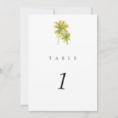 Plage Palm Trees 5x7" Mariage Numéro de table (Devant)