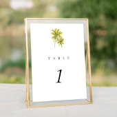 Plage Palm Trees 5x7" Mariage Numéro de table