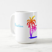 Plage palmiers customisés mug (Devant gauche)