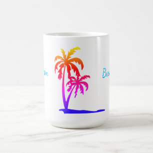 Plage palmiers customisés mug