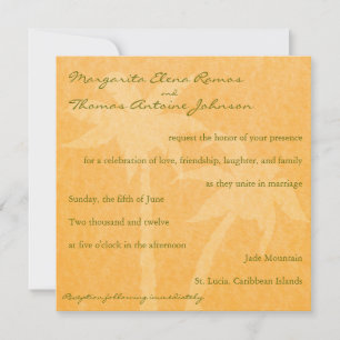 Plage Palmiers faire-part de mariage