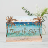 plage palmiers tropicaux changer la carte date (Debout devant)