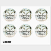 plage palmiers tropicaux quinceanera sticker (Feuille)