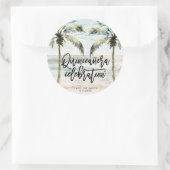 plage palmiers tropicaux quinceanera sticker (Sac)