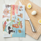 Plage Paradise California Serviette de cuisine (Quart Plié)