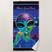 Plage Partie faite sur commande d'alien de serviette de (Devant)