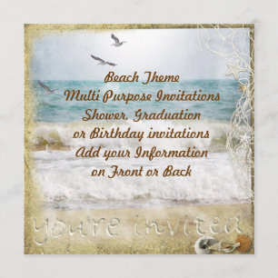 Plage Party Invitation polyvalente