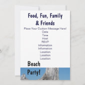 Plage Party ! Invitations Waves de bois d'oeuvre (Dos)