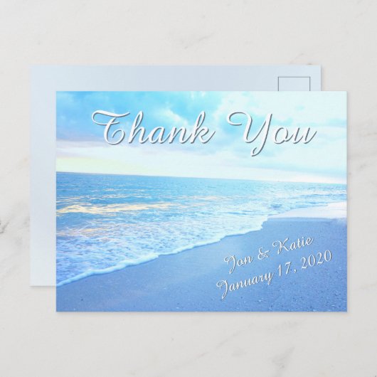 Plage pas cher Thème Merci Cartes Plage (Devant / Derrière)