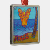 Plage Peace Angel Art Custom Ornements de vacances (Droite)