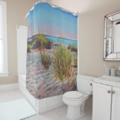 Plage Peinture Côtière Douche Rideau (En situation)