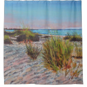 Plage Peinture Côtière Douche Rideau (Devant)