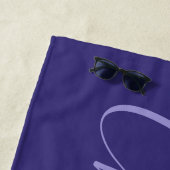 Plage Personalisé Purple Moderne Simple Serviette De Pla (En situation)