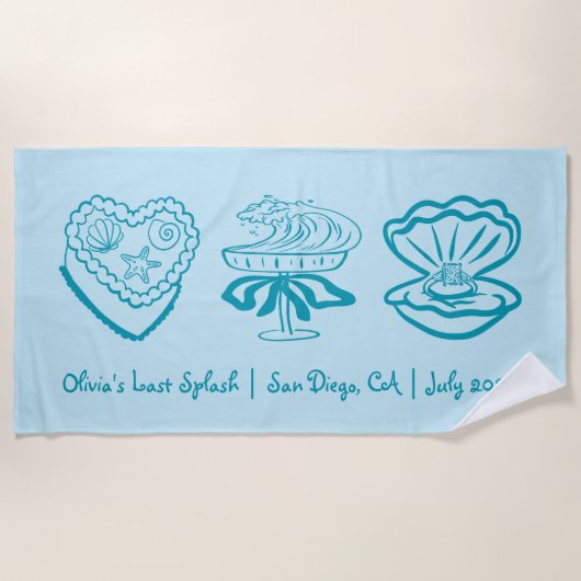 Plage personnalisée Bachelorette serviette cadeau (Devant)