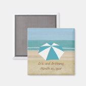 Plage personnalisée Magnet Réservez la date Mariag (Recto/Verso)