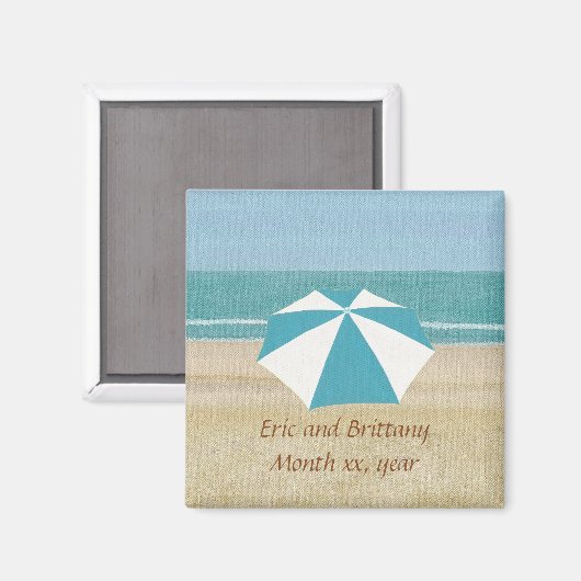 Plage personnalisée Magnet Réservez la date Mariag (Recto/Verso)