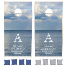 Plage personnalisée Océan Nom de famille année