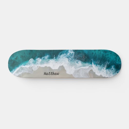 Plage personnalisée Ocean Waves Skateboard (Horz)