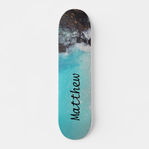 Plage personnalisée Ocean Waves Skateboard