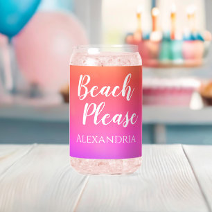Plage Personnalisée S'Il Vous Plaît Orange Rose Om