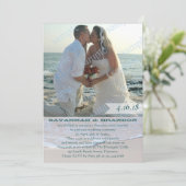Plage Photo Mariage Faire-part Réception uniquemen (Debout devant)