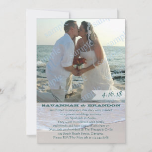 Plage Photo Mariage Faire-part Réception uniquemen