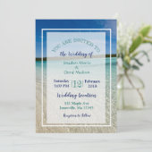 Plage Photo Océan Eau claire Invitations de mariag (Debout devant)