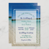 Plage Photo Océan Eau claire Invitations de mariag (Devant / Derrière)