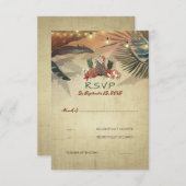 Plage Pinapple Palms Mariage rustique Carte RSVP (Devant / Derrière)