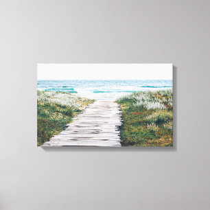 Plage promenade en toile Imprimer
