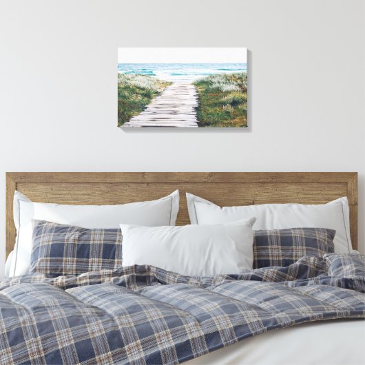 Plage promenade en toile Imprimer (Insitu(Chambre))