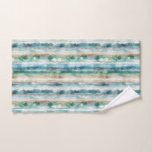 Plage, rayures d'encre abstraites (Serviette à main)