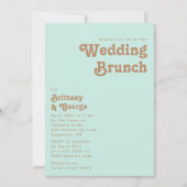 Plage Retro | Aqua Mariage Brunch Invitation (Devant)