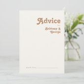 Plage Retro | Carte conseil Mariage Aqua (Debout devant)