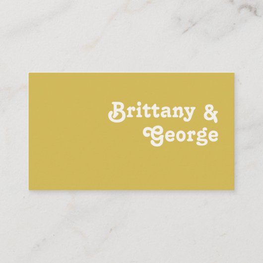Plage Retro | Carte Mariage Gold Flat (Dos)
