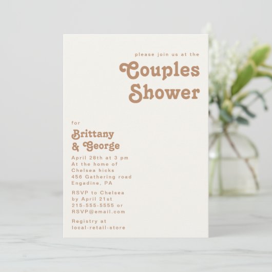 Plage Retro | Couples d'ivoire Invitation à la dou (Debout devant)