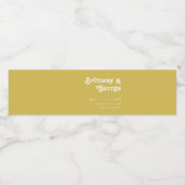 Plage Retro | Étiquette de bouteille d'eau or (Étiquettes simples)